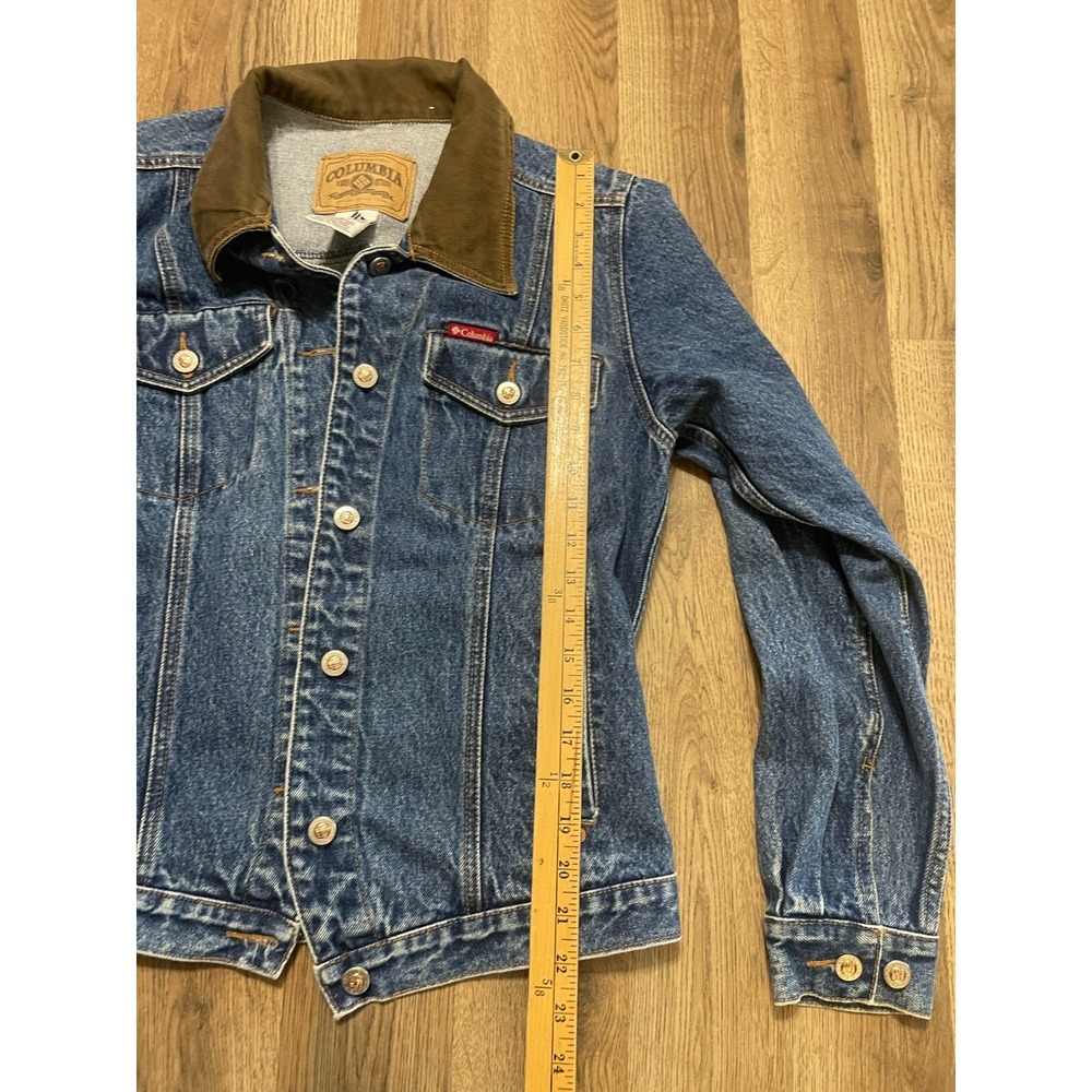 Columbia Jacket, Men's Size Small, Blue, Jeans, Button Up, Chest Pockets - Picture 7 of 8